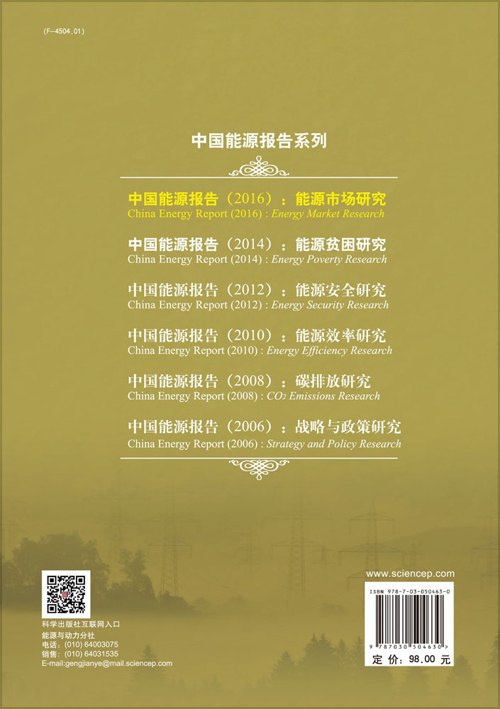 中国能源报告（2016）能源市场研究