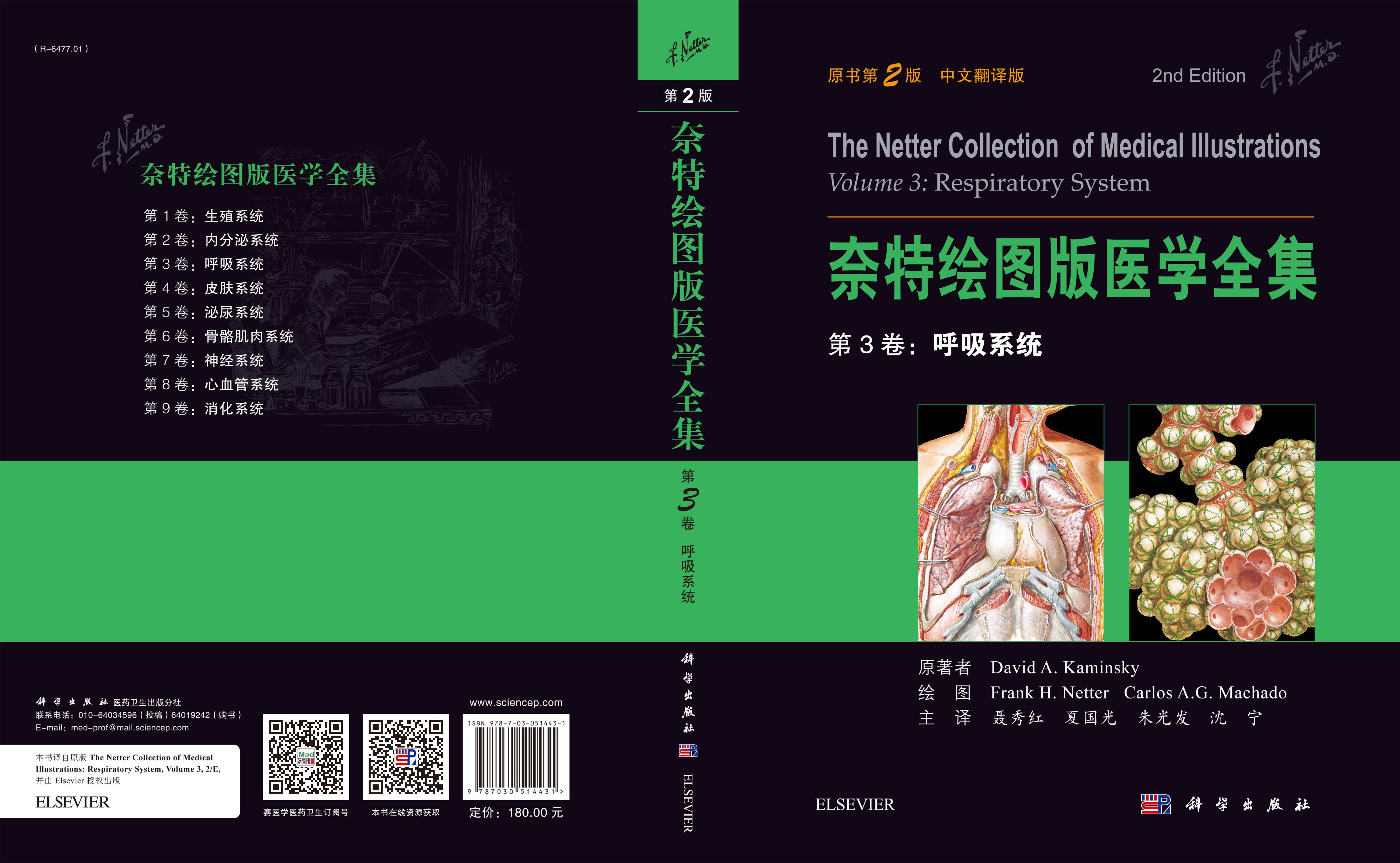 奈特绘图版医学全集——第3卷：呼吸系统（中文翻译版，原书第2版）